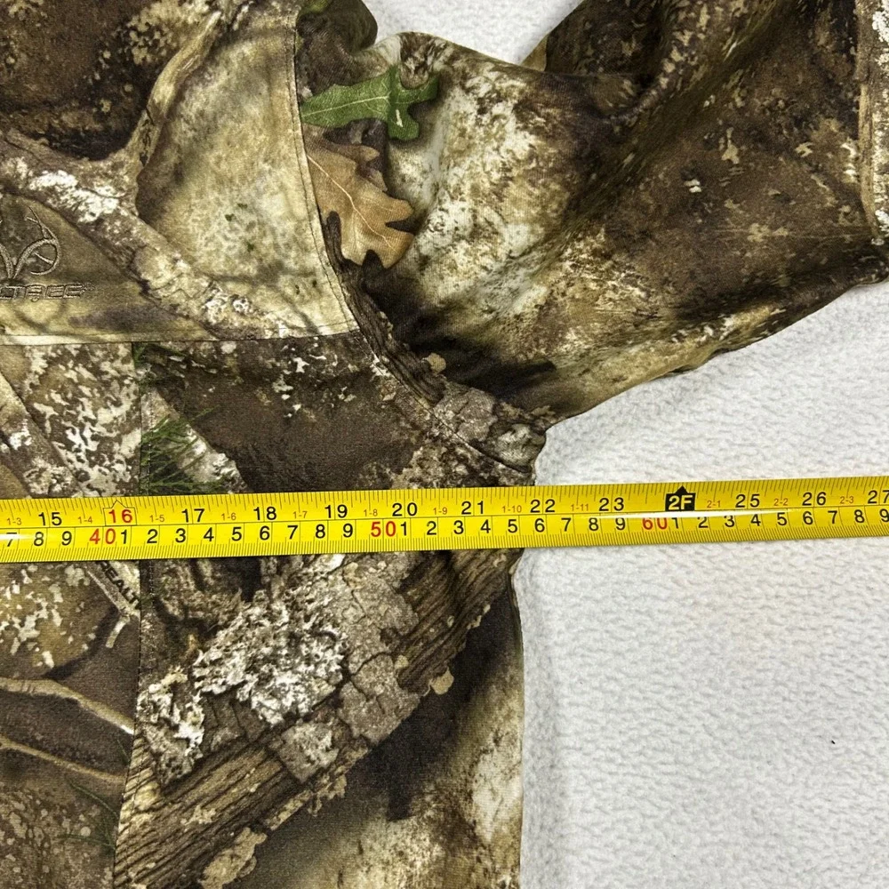 Realtree APX Hunting Jacket Mens Medium Camo Scent Control Hooded Full‎ Zip 2100